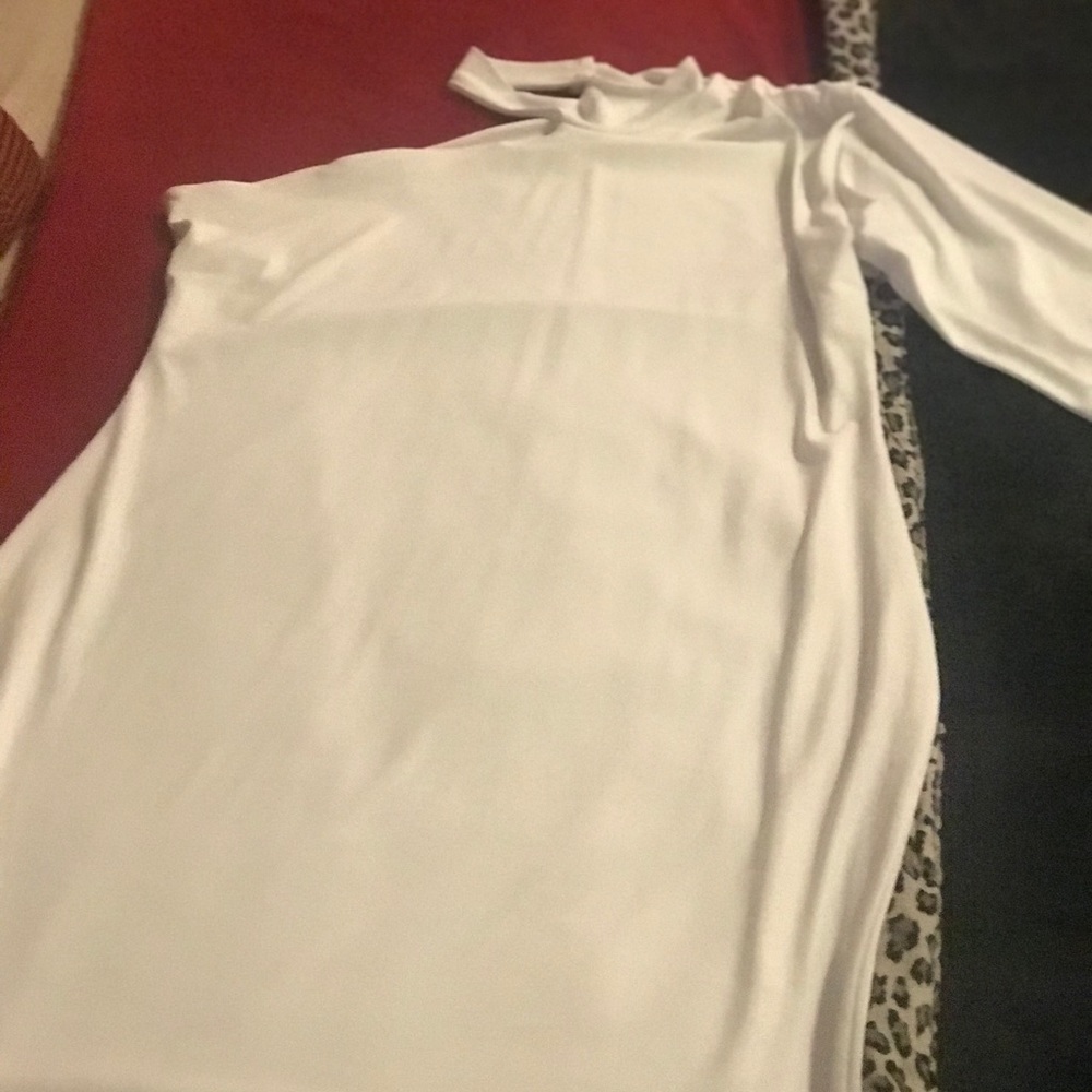 white one shoulder spandex dress